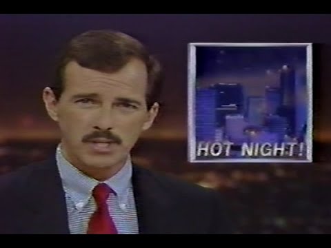 KNBC TV Channel 4 News at Nighttime 11pm Los Angeles June 25, 1990