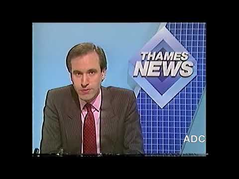 Thames announcer Philip Elsmore Thames News Robin Houston 24th December 1985 clip 1 of 8