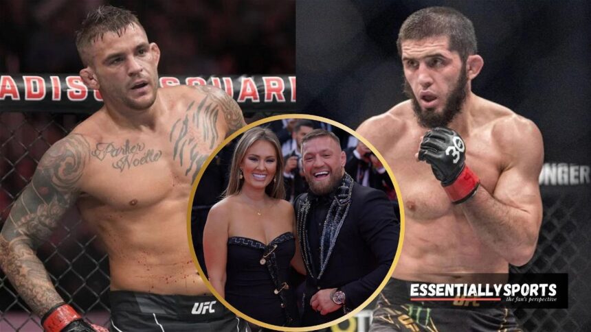 Dustin Poirier Conor Mcgregor With Dee Devlin And Islam Makhachev.jpg