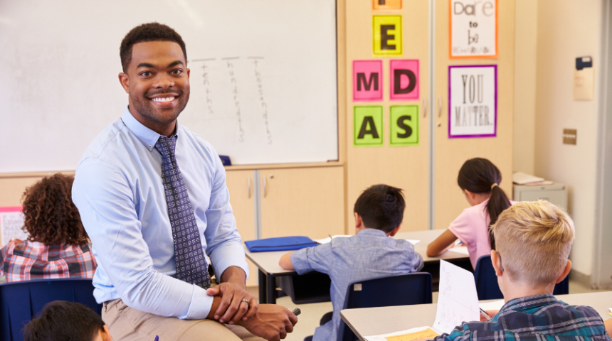 Classroom Male Teacher Diverse.png