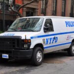 Nypd Ford E Series Police Car In Nyc. Nypd Ford E Series Police Van In Manhattan New York City Usa.jpg