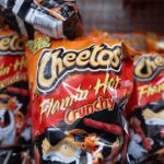 Flamin' Hot Cheetos are offered for sale at a store on April 19, 2024 in Chicago, Illinois.