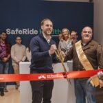 SafeRide Health CEO and Co-Founder Robbins Schrader performs ribbon-cutting ceremony in honor of new San Antonio headquarters.