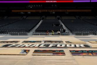Brenda Bazan Final Four Court Laying Alamodome 12.jpg