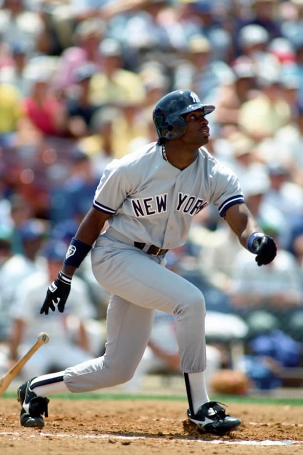 Mar 1990; Vero Beach, FL, USA; FILE PHOTO; New York Yankees outfielder DEION SANDERS in spring training action against the Lo