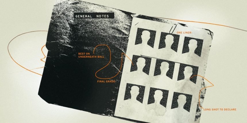 NFL scouts crafting scouting reports