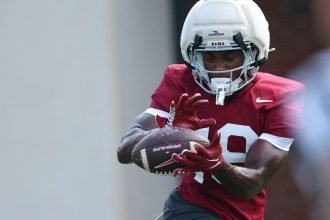 Alabama football spring practice players